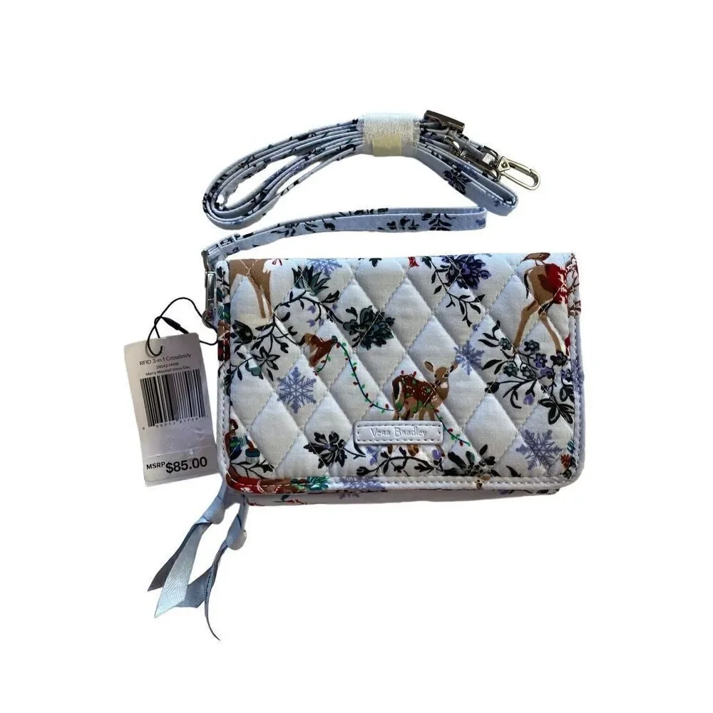 Vera Bradley RFID 3-in-1 Crossbody - Merry Mischief Snow Day